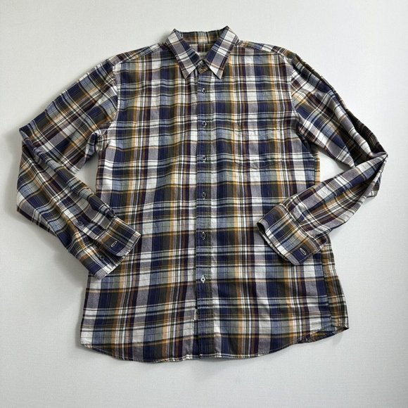 Shirts By AG Adriano Goldschmied Purple Plaid Flannel Mens Size Medium Casual‎ - Picture 1 of 9